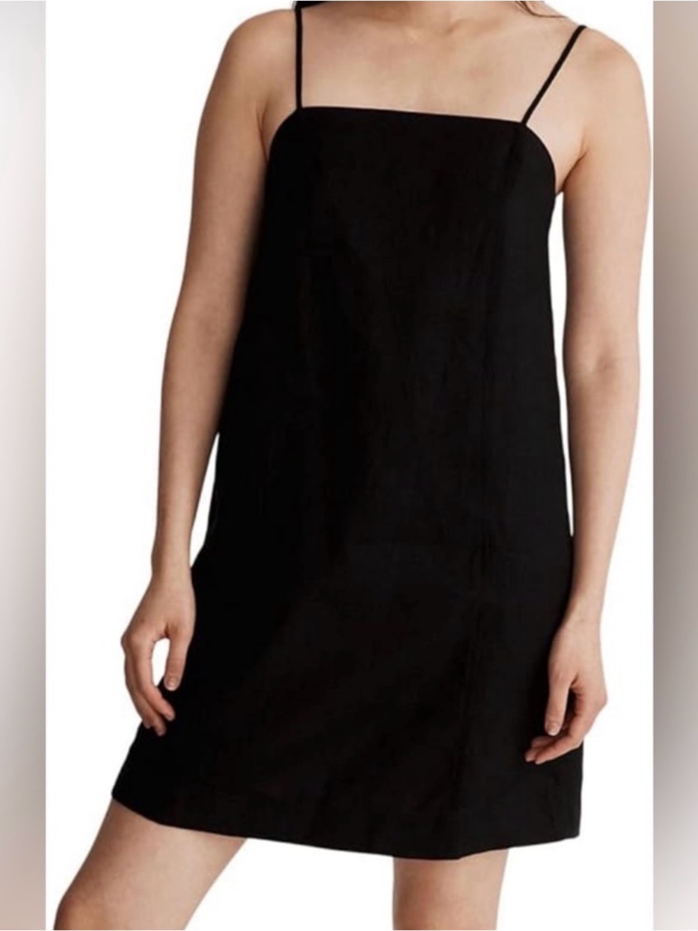 Madewell Black Mini Slip Dress